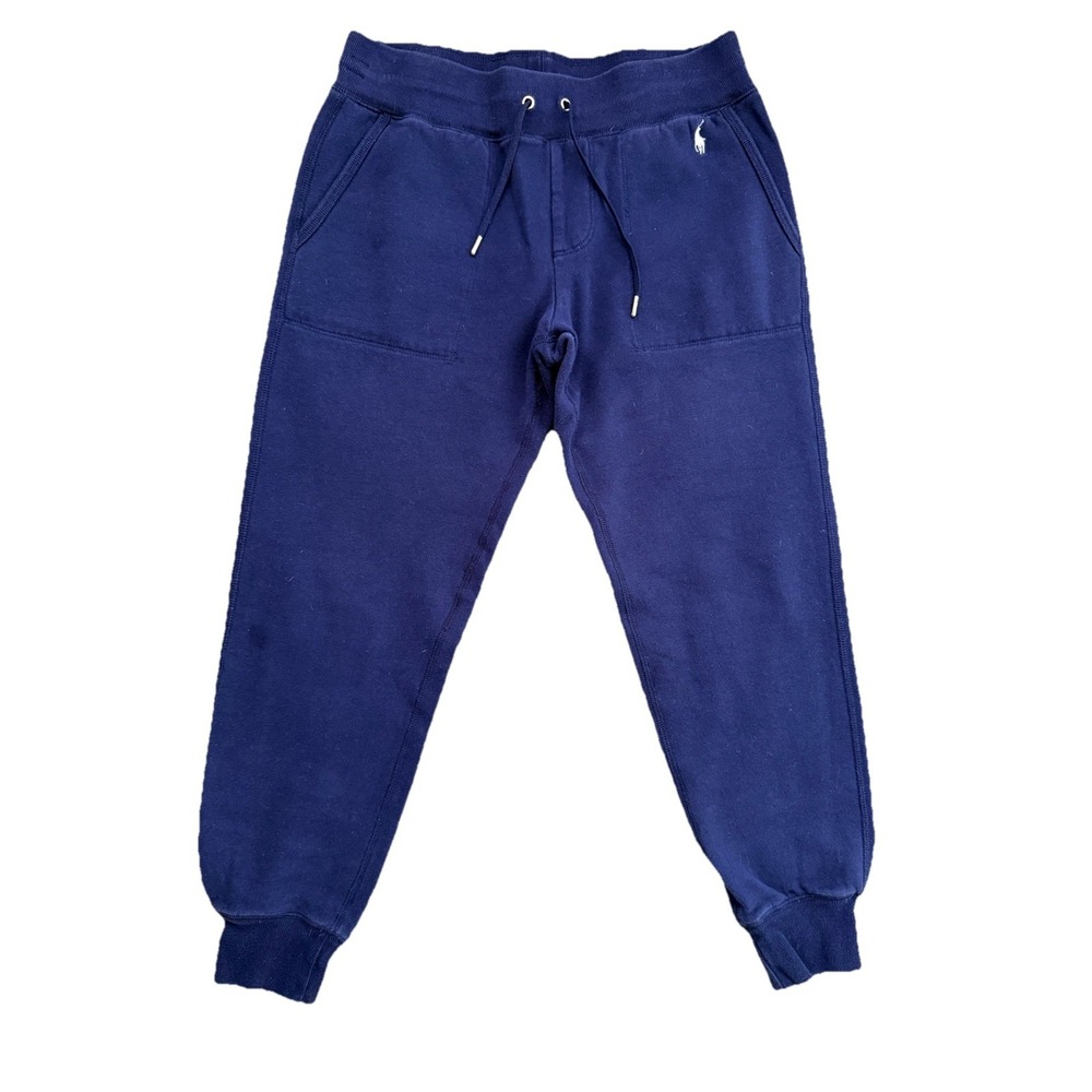 Polo Ralph Lauren Double Knit Jogger Pants Mens S Navy Drawstring Performance